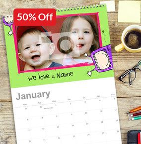 Personalised Photo Calendar for Kids